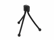 Camera 3 Metal Legs Plastic Pan Head Flexible Mini Tripod Stand Support Black