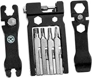 Outanaya Multi Function Bike Repair Tool Portable Mechanic Kit for Cycling Durable Folding with Screwdriver Wrench Chain Regulator for Bicycle