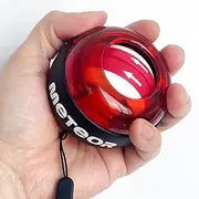 METEOR Wrist Trainer Ball – Auto-Start Gyroscopic Wrist Strengthener, Forearm Exerciser for Strengthening Arms, Fingers – Portable Gyro Ball with Colorful Lighting (Red)