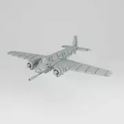 Henschel Hs 129 - WWII Battle Planes - 1/200 Scale - wargame3d