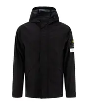 Stone Island Compass Patch Hooded Jacket S,L black