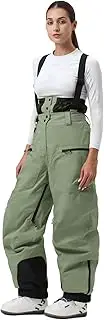 [IMPHUT] Women Snow Bibs Men Ski Pants Baggy Snowboard Bibs Pants Overall Insulated Waterproof Windproof Warm Winter