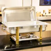 New Deluxe 8 Qt. Deluxe Full Size Gold Accent Chafer best price with REBATE