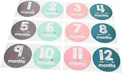 Vaguelly 1 Set Name Sign Paper Shower Registry Month Stickers Milestone Sticker