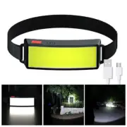 Powerful XPE+COB Headlamp Headlight Torch USB Rechargeable Flashlight Work