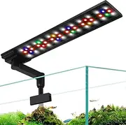 YISITONG LED Aquarium Light, Full Spectrum Fish Tank Clip on Light with Adjustable Timer & Brightness, for Reef Coral Aquatic Plants Fish Aquarium 20W (40-60CM)