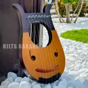 Handmade Rosewood lyre harp 8 string New Smiley Design Free tuning key & string