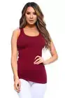 Yelete One Size Seamless Fitted Stretchy Scoop Neck Tunic Tank Top in 7 Colors