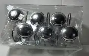New in Box 12 round decorative metal shower curtain hooks by creative bath