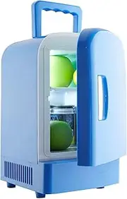 Mini Fridge, 4 Liter/6 Can Portable Thermoelectric Cooler Refrigerators 12V/220V Fast Cooling Electric Coolers for Skincare, Beverage, Food, Home, Office and Car