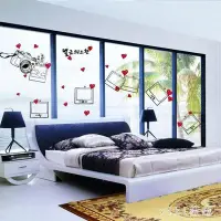 在飛比找Yahoo!奇摩拍賣優惠-熱賣中 創意貼畫自粘客廳電視背景臥室可移除墻貼紙房間裝飾貼照