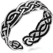 [AeraVida] Charm Celtic Swirl Knot .925 Sterling Silver Toe Ring or Pinky Ring
