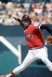Pat Dobson Cleveland Indians pitches v the Baltimore Orioles at a- 1976 Photo