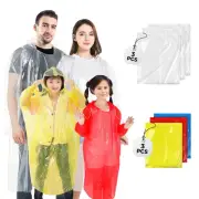 BFONS 5-6pcs Disopable Rain Ponchos for Adults,Ponchos Adults for Men and Wom...