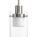 Progress Lighting P350000-LED Nickel Moderna Single Light 6"W Led Mini Pendant