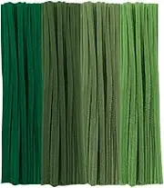 Green Pipe Cleaners, 100 Pieces Chenille Stems Craft, 12 inch Long Fluffy Pipe Cleaners for Creative DIY Art Craft Projects, Home Decoration Supplies (6 mm x 30 cm, Green Series-4 Colors)