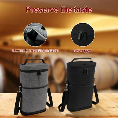 Wine Carrier Oxford Cloth Bottle Wine Bag Waterproof Insulated Wine Cooler njayC