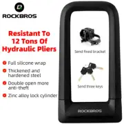 ROCKBROS Cycling Thickened Anti-theft Silicone Lock Bike MTB Anti-Shear Lockset