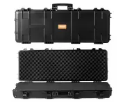 VEVOR Rifle Case, Rifle Hard Case with 3 Layers Fully-protective Foams, 42 inch