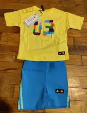 NWT Adidas Infant/Toddler Two Piece Set Lego 12 Months New