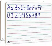 Double Sided Whiteboard Lined Dry Erase Board for Small, White, Red, Blue