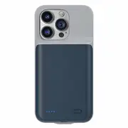 T43 For iPhone 13 Pro Max Battery Charging Case 6800mAh External Backup Battery Power Bank - Blue