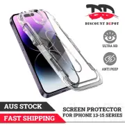 Easy Application Tempered Glass Screen Protector For iPhone 15 14 13 Pro Max P