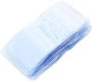 FIXOSHEE 100Pcs Resealable Transparent PVC Seal Bags for Jewelry Snacks Seasonings Items Reusable Packaging