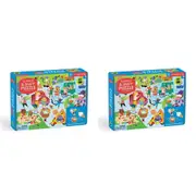 2x 60pc Mudpuppy Scratch/Sniff Kids Jigsaw Puzzle 38x28cm Food Festival 4y+
