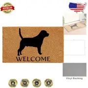 All-Season Beagle Doormat, Heavy-Duty Coir, 24" x 36" - Ideal for Outdoors
