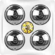 Modura Bathlux4 3-in-1 Bathroom Heater Fan Exhaust Light 4 x 275W Instant Heat (White)