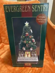 New Musical Christmas Tree Maisto Evergreen Sentry 1995 Animated Lighted Santa
