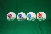 Crate & Barrel Ornament Plates Set New in box Set of 4 Size 7X7 Gift Box