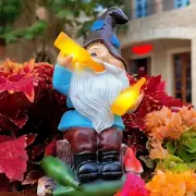 Funny Garden Gnomes Outdoor, Solar Gnomes with Led Lights Decor for Outside, Gar