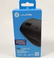 JLab Go Charge Mouse Multi Device Compact Wireless Mouse Black Bluetooth NEW