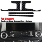 Carbon Fiber Interior Sound Equipment Button Trim Fits For Ford Mustang 2015~21