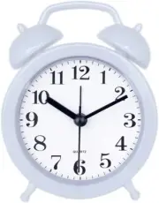 TXY Kids Alarm Clock Double Bell Classic Home Cute Battery White