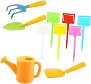 1Set Mini Garden Tool Outdoor Gardening Tools for Includes Shovels Rake Watering Can Plant Markers for Beach Garden Playtime
