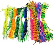 Jig Skirt Material,12 Bundles Silicone Spinnerbait Skirts | Rubber Legs Fly Tying, Sea Fishing Lure Making Supplies, Fly Tying Material for Spinnerbaits