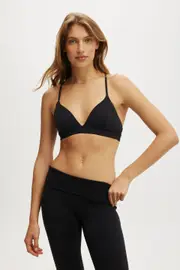 [Body] Body - Ultra Soft High Apex Crop - Black M BLACK