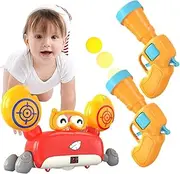 Crab Toys for Kids - Movable Crab Foam Balls Toys | Foam Balls Practice Game with LED Score Record for New Year