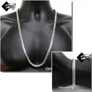 30"MEN Stainless Steel 8mm Silver Miami Cuban Curb Chain Necklace Bracelet*S155