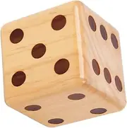 NOLITOY 1Pc Large Solid Wood Dice Lightweight Educational Game Toy for Boy Girl for Home School Bar and Pub Entertainment Random Paint Finish