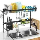 OverThe-Sink Dish Drying Rack Adjustable 2-Tier Organizer for Kitchen Sink