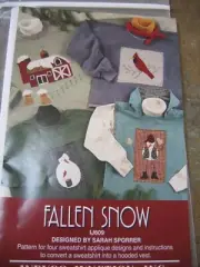 FALLEN SNOW APPLIQUE DESIGNS PATTERN Barn Snowman Cardinal Indygo Junction