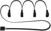 Arctic 4-Pin PWM Fan Splitter Cable - PST Extension-Cable for 4 Case Fans, PC Fans, PWM Splitter Cable, Multi-Fan Connector, Fan Splitter, Extension Cable, Y-Splitter, Adapter - Black