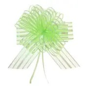 15pcs 6" Big Gift Wrapping Bows Organza Pull Bow Ribbon Chiffon Yarn Green