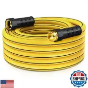 Heavy Duty Garden Hose 25ft x 5/8", NON-EXPANDABLE Flexible Water Hose for Ou