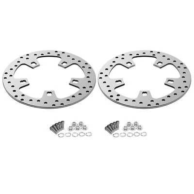 Polished Enforcer 11.5" Front Brake Rotors Bolts Touring FLHT FLHX FLHXS 00-07