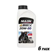 6 x Nulon Mineral Big V 20W-50 Motorcycle 4 Stroke Engine Oil 1L MC20W50-1
